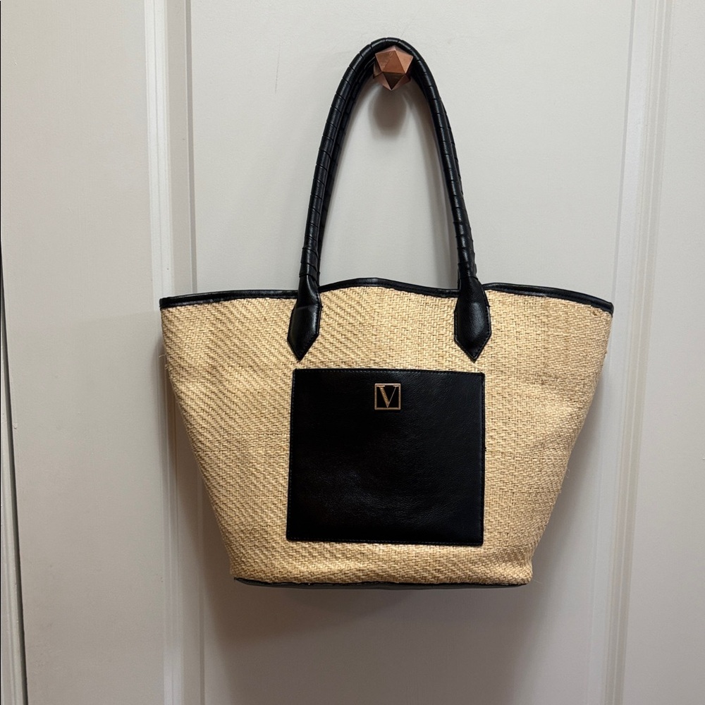 Stylish Black and Tan Tote Bag